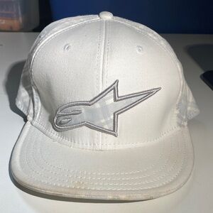 Alpinestars White Cap with Gray Logo Men’s L/XL